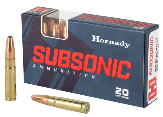 HORNADY SUBSONIC 300 BLACKOUT 190 GRAIN SUB-X 20 ROUND BOX