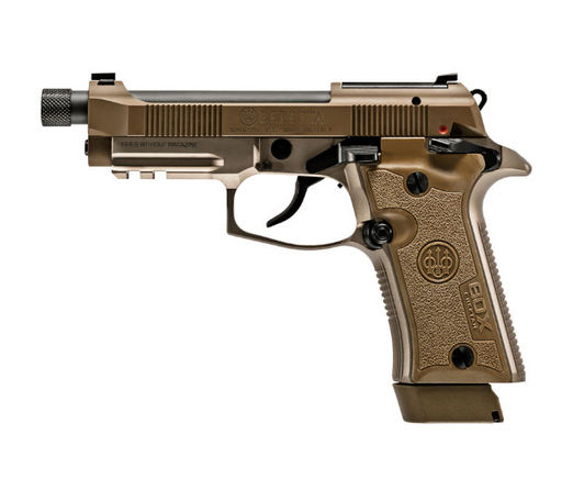 BERETTA 80X CHEETAH 380 ACP PISTOL TACTICAL DESERT 4.4'' THREADED BARREL AMBI SAFETY - FDE