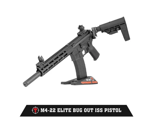 TIPPMANN ARMS M4-22 22LR ELITE BUG OUT ISS INTEGRALLY SUPPRESSED PISTOL  12'' BARREL 1 MAGAZINE - BLACK