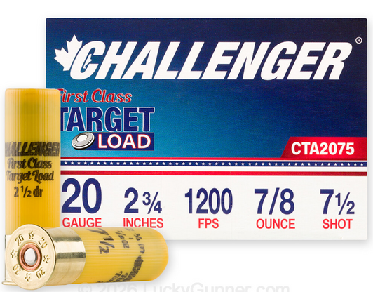 CHALLENGER 20 GAUGE 2 3/4'' 7/8 OZ 7.5 SHOT 25 ROUNDS