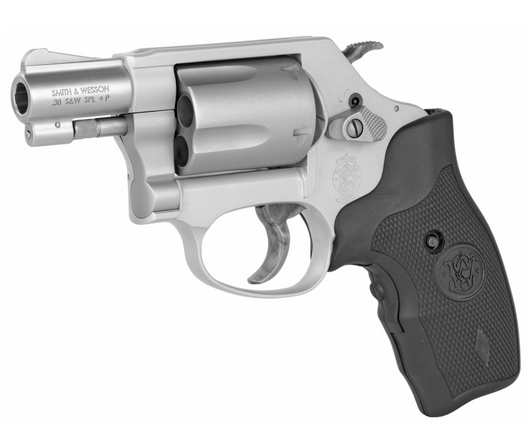 SMITH & WESSON 637 REVOLVER 38 SPECIAL +P 1.88'' BARREL RUBBER CRIMSON TRACE LASER GRIP 5 ROUNDS - NO ORIGINAL BOX - PREOWNED
