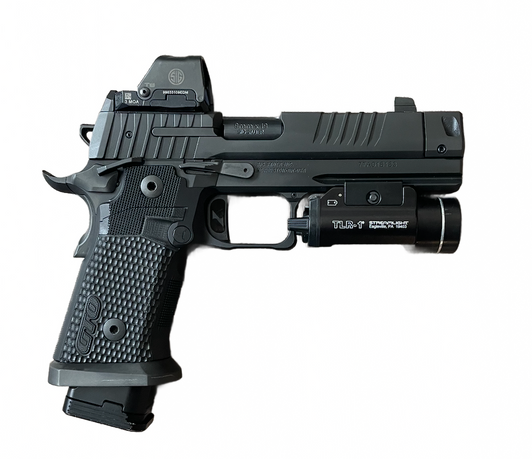 SIG SAUER P211 GTO 9MM PISTOL 4.4'' BARREL MACH3D COMP + ROMEO 2 OPTIC RED DOT + STREAMLIGHT TLR-1 FLASHLIGHT + 6 MAGAZINES - ORIGINAL BOX - PREOWNED