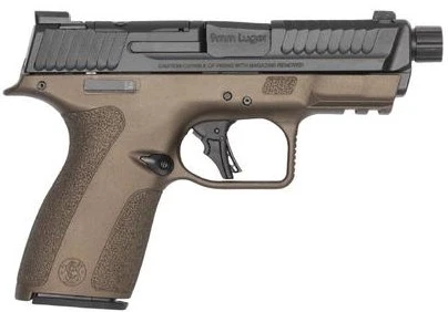SMITH & WESSON SHIELD-X 9MM PISTOL 4.1'' THREADED BARREL THUMB SAFETY MIDNIGHT BRONZE 2 MAGAZINES