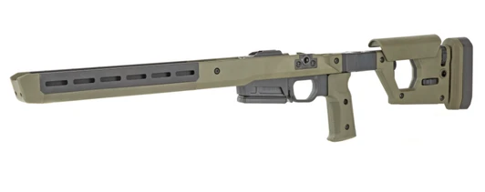 MAGPUL PRO 700 CHASSIS REMINGTON 700 SHORT ACTION AICS PATTERN MAGS ALUMINUM ADJUSTABLE AMBI PUSH BUTTON FOLDING STOCK ODG