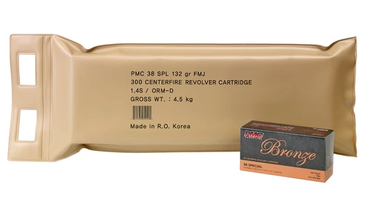 PMC AMMUNITION BRONZE 38 SPECIAL 132 GRAIN FMJ 300 ROUND BULK PACK