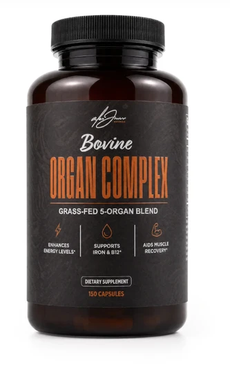 ALEX JONES NATURALS BOVINE ORGAN COMPLEX 150 CAPSULES