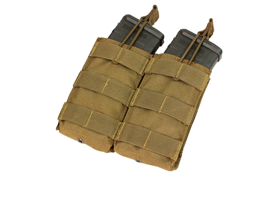 CONDOR DOUBLE OPEN TOP M4/M16 POUCH - COYOTE BROWN