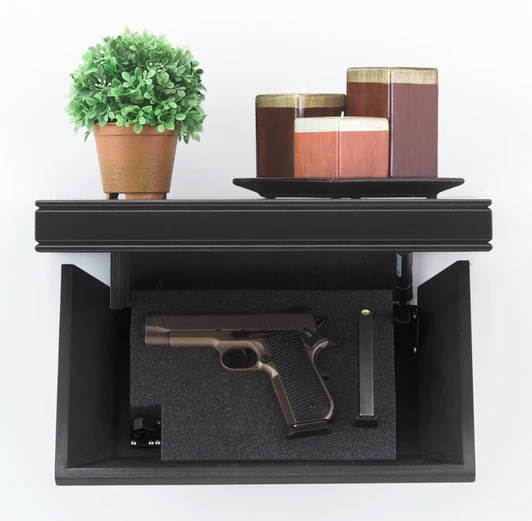 TACTICAL WALLS 812 PISTOL LENGTH SHELF - BLACK