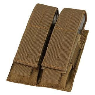 CONDOR DOUBLE PISTOL MAG POUCH - COYOTE BROWN