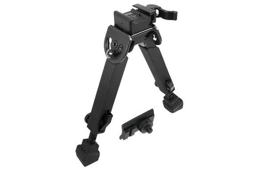 UTG RUBBER ARMORED FULL METAL QD BI-POD HEIGHT 6" - 8.5" - ANDODIZED BLACK