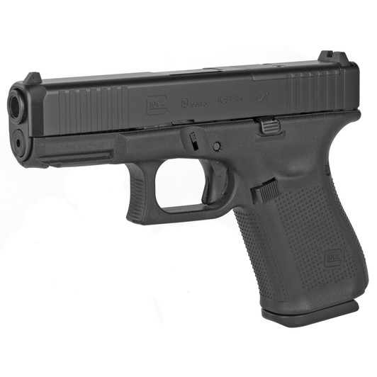GLOCK 19 GEN 5 MOS COMPACT 9MM 4.02" BARREL 10 ROUND 3 MAGS FLARED MAG WELL - MATTE BLACK