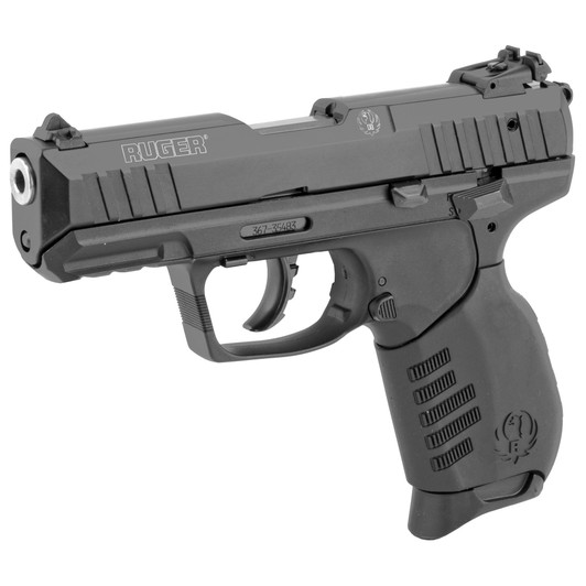 RUGER SR22 RIMFIRE PISTOL 22 LR 3.5" BARREL ALUMINUM SLIDE POLYMER FRAME ADJUST 3 DOT SIGHTS 10 ROUND BLACK - PREOWNED
