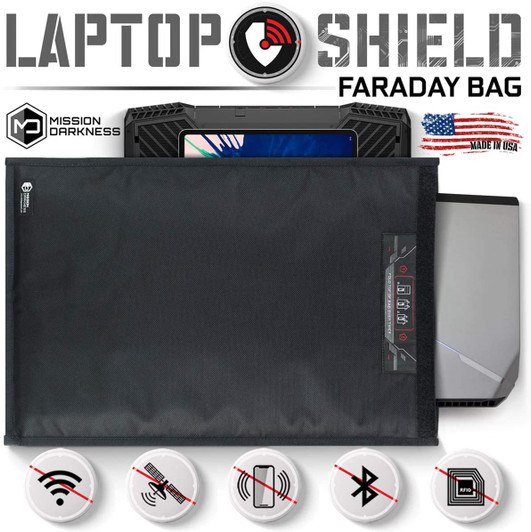 MISSION DARKNESS NON-WINDOW FARADAY BAG FOR LAPTOPS