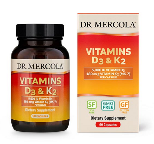 DR MERCOLA VITAMINS D3 & K2 DR MERCOLA VITAMINS D3 & K2