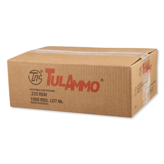 TULAMMO .223 REM 55 GRAIN FMJ STEEL CASE AMMUNITION - 1000 ROUNDS