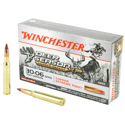WINCHESTER AMMUNITION DEER SEASON XP COPPER IMPACT 30-06 150 GRAIN POLY-TIP LEAD FREE 20 ROUND BOX