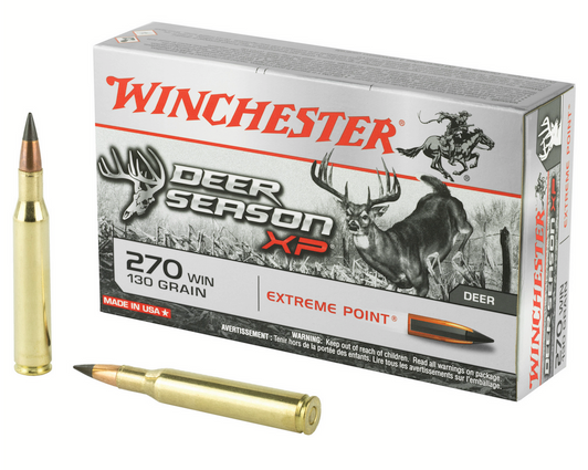 WINCHESTER AMMUNITION DEER SEASON 270 WIN 130 GRAIN EXTREME POINT POLYMER TIP 20 ROUND BOX