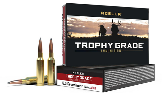 NOSLER 6.5 CREEDMOOR ACCUBOND 142 GRAIN RIFLE AMMUNITION 20 ROUND BOX