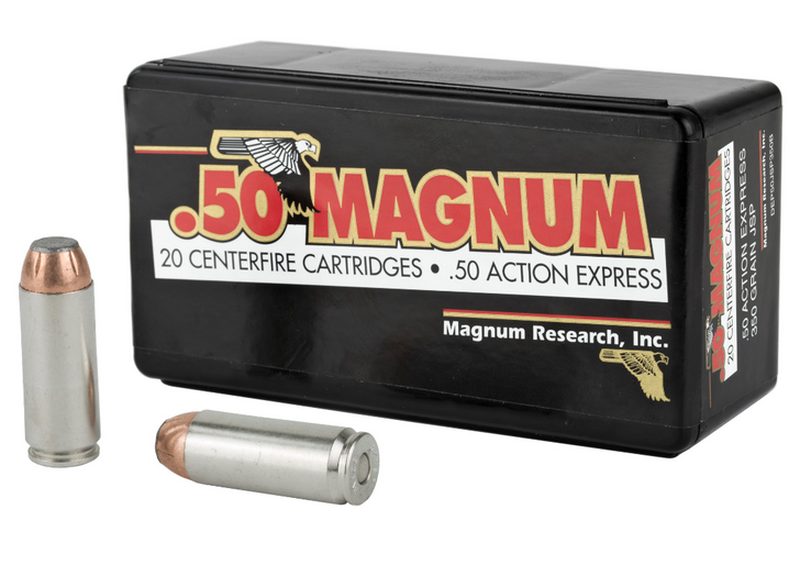 MAGNUM RESEARCH 50 ACTION EXPRESS 50AE 350 GRAIN JACKETED SOFT POINT - 20 ROUND BOX