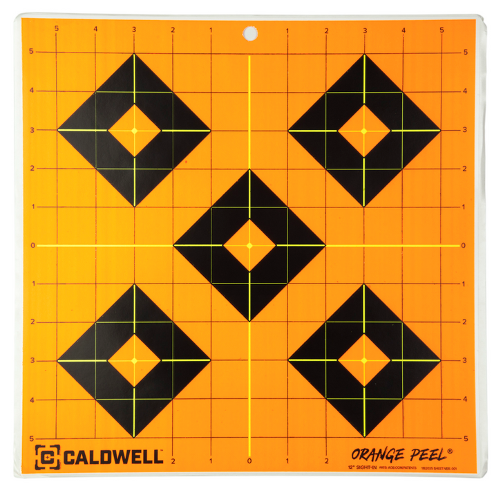 CALDWELL SIGHT IN TARGET 12'' ORANGE/BLACk - 5 PACK