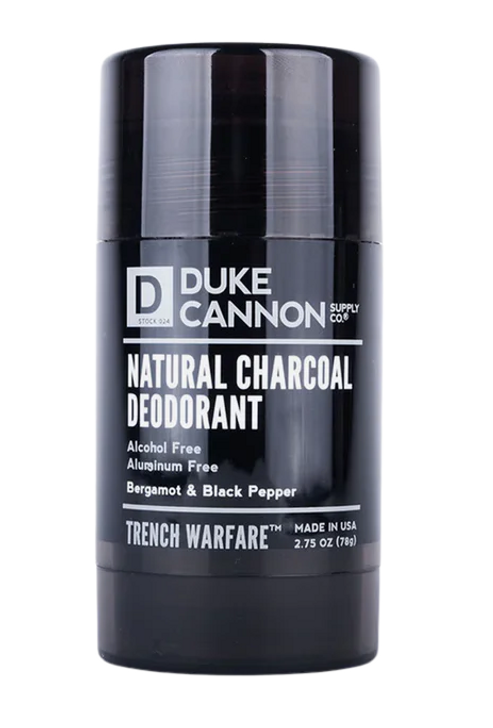 DUKE CANNON TRENCH WARFARE NATURAL CHARCOAL DEODORANT (BERGAMOT & BLACK PEPPER)