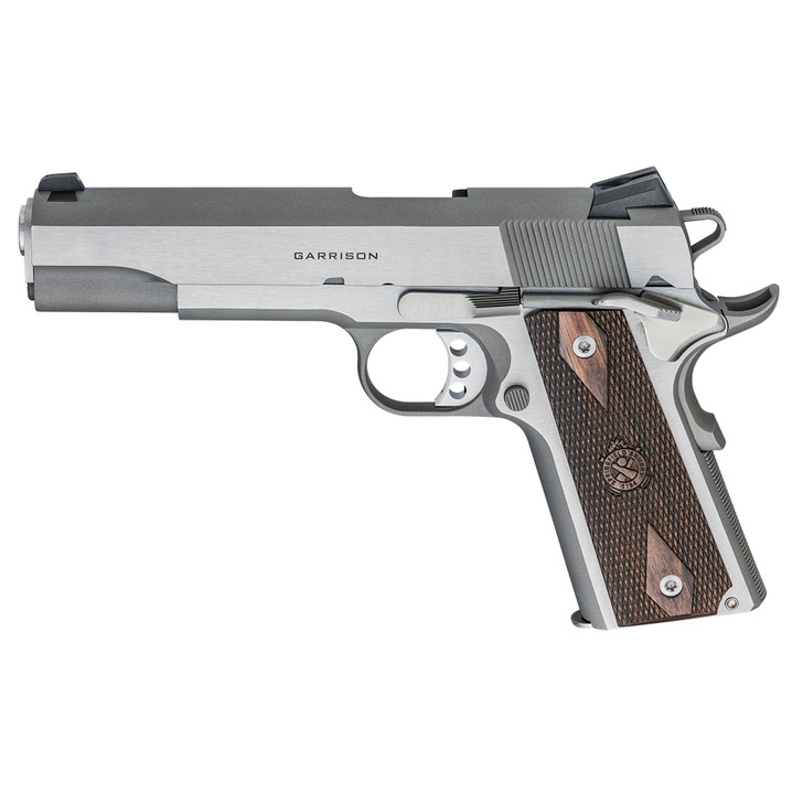 SPRINGFIELD GARRISON 1911 METAL FRAME PISTOL 9MM 5" MATCH GRADE BARREL 9 ROUNDS - STAINLESS/WOOD GRIPS