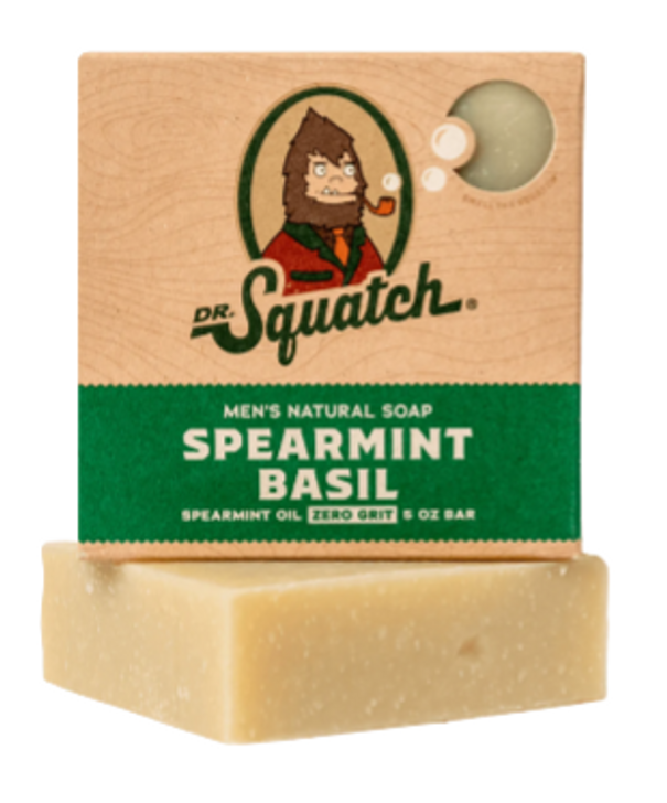 DR SQUATCH SPEARMINT BASIL BAR SOAP