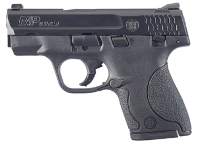 SMITH & WESSON M&P 9 SHIELD PISTOL 3.125" 7/8 ROUNDS MAGS BARREL BLACK 2 MAGAZINES - NO ORIGINAL BOX - PREOWNED