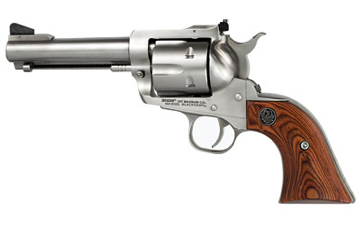 RUGER BLACKHAWK REVOLVER 357 MAGNUM 4.6" BARREL 6 ROUND - STAINLESS/HARDWOOD GRIPS