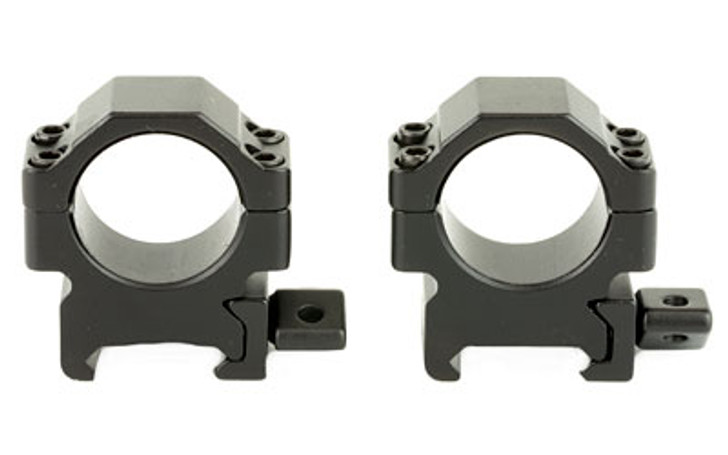 LEAPERS INC UTG PRO MAX STRENGTH RINGS FITS PICATINNY 1" LOW 2 PIECE - BLACK