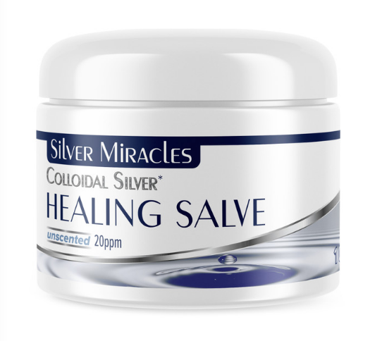 SILVER MIRACLES COLLOIDAL SILVER HEALING SALVE - 1 OZ