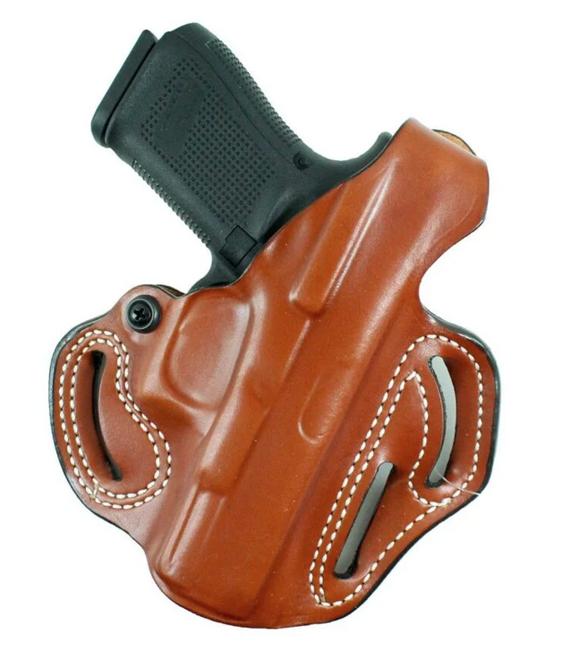 DESANTIS GUNHIDE 001 FITS SIG P238 THUMB BREAK SCABBARD RIGHT HAND TAN LEATHER