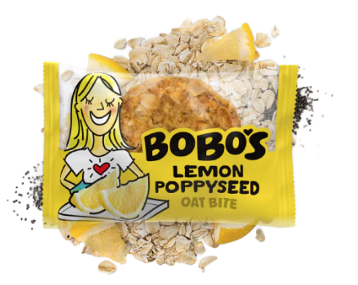 BOBOS LEMON POPPYSEED OAT BITES - 5 COUNT BOX