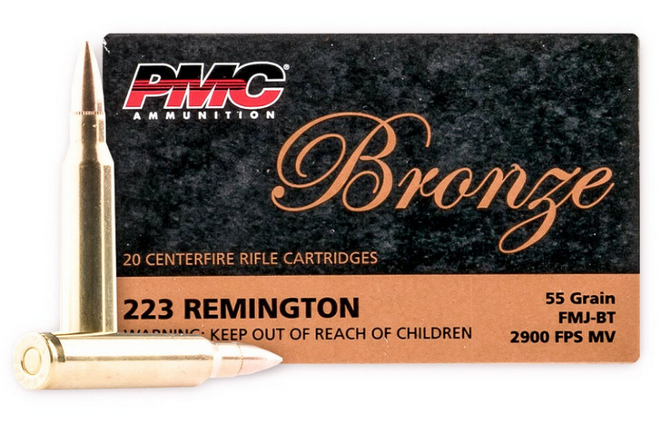 PMC BRONZE 223 REM 55 GRAIN FMJBT 1000 ROUND CASE