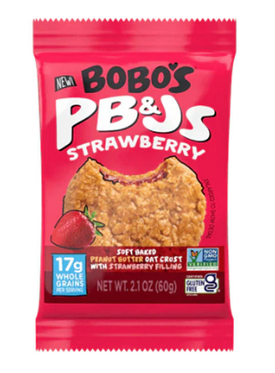 BOBOS STRAWBERRY PB&J OAT SNACKS BOX OF 4 SNACKS