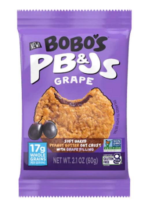 BOBOS GRAPE PB&J OAT SNACKS BOX OF 4