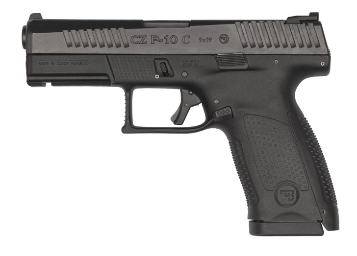 CZ P10C COMPACT 9MM 4'' BARREL MATTE FINISH OPTIC READY 10 ROUND 2 MAGAZINE