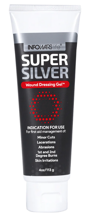 DR JONES NATURALS SUPERSILVER WOUND DRESSING GEL™ FIRST AID AND SUNBURN RELIEF WITH SILVERSOL® NANO SILVER