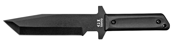 COLD STEEL G.I. TANTO FIXED BLADE KNIFE 1055 CARBON STEEL PLAIN EDGE 7'' BLADE