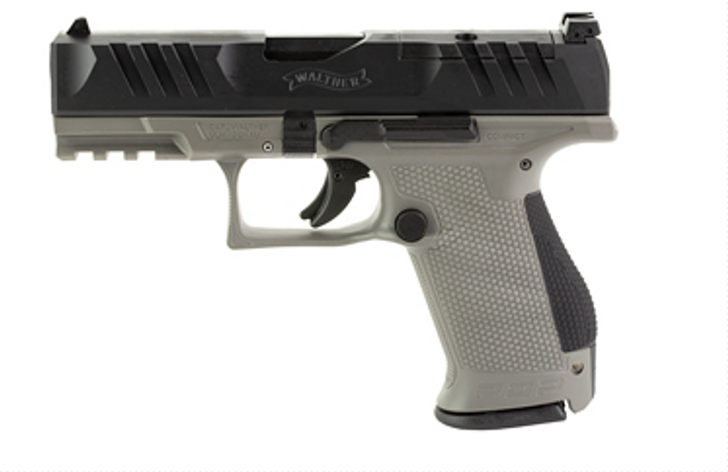 WALTHER PDP 9MM PISTOL COMPACT 4" BARREL BLACK SLIDE GREY FRAME OPTICS READY