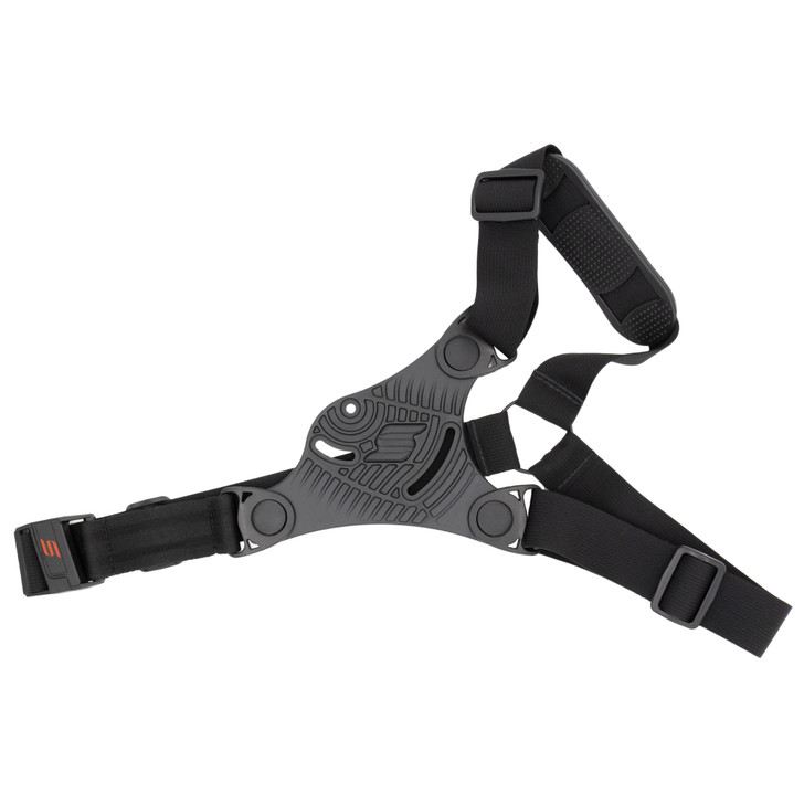 SAFARILAND, CHEST RIG, RIGHT HAND, BLACK, MULTI FIT, COMPATIBLE WITH 3 HOLE PATTERN HOLSTERS AND ACCESSORIES, NYLON