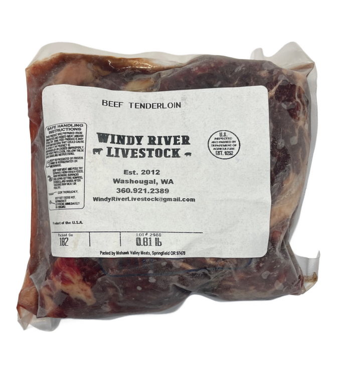 WINDY RIVER LIVESTOCK BEEF TENDERLOIN GRASS FED