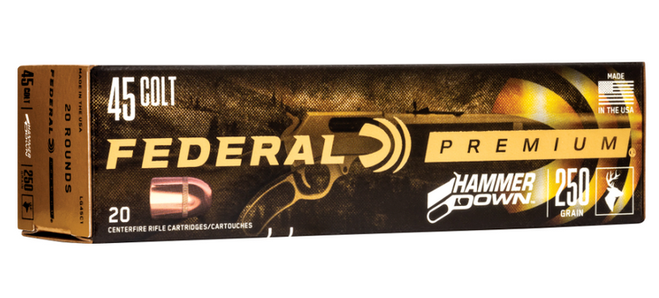 FEDERAL PREMIUM 45 COLT HAMMERDOWN 250 GRAIN BONDED HOLLOW POINT 20 ROUNDS