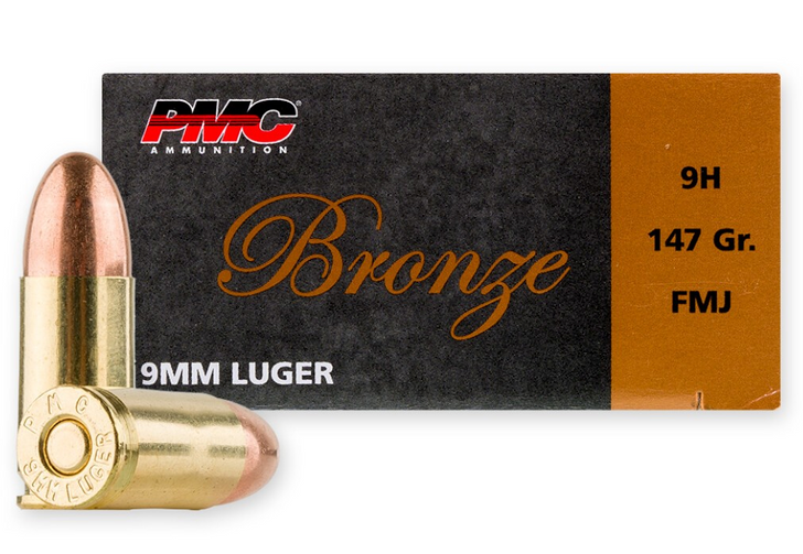 PMC 9MM 147 GRAIN SUBSONIC 975 FPS FMJ 50 ROUNDS PER BOX