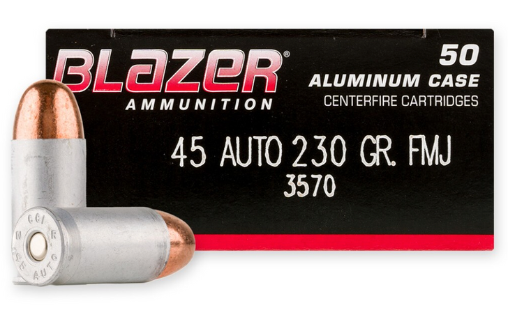 BLAZER AMMUNITION 45 ACP 230 GRAIN FMJ 1000 ROUND CASE