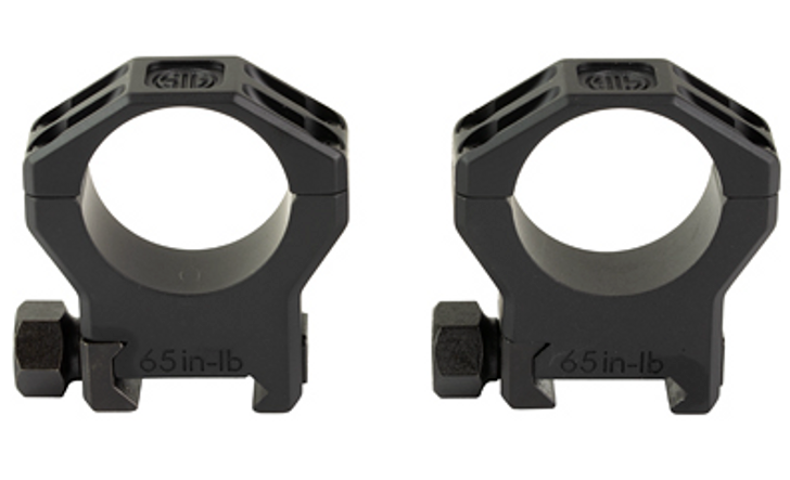 SIG SAUER ALPHA6 SCOPE RING SET 30MM HIGH 1.12'' HEIGHT PICATINNY BLACK