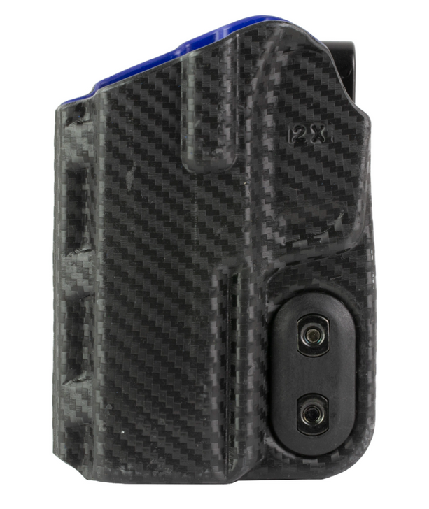 DESANTIS GUNHIDE SLIM TUK INSIDE WAISTBAND HOLSTER P365 XMACRO AMBI CARBON FIBER EXTERIOR FINISH BLUE KYDEX INTERIOR