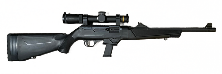 RUGER 9MM PC CARBINE 16.12'' HAEVY FLUTED BARREL 1 GLOCK MAGAZINE 10 ROUNDS + GLOCK MAGAZINE ADAPTER + LEUPOLD VX-6HD 1-6X24MM CDS-ZL2 DUPLEX SCOPE