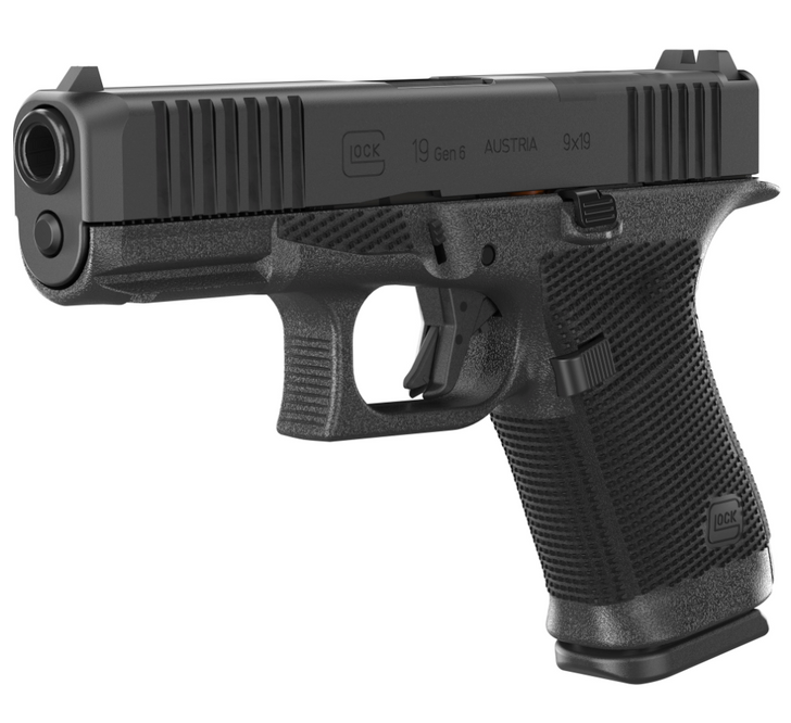 GLOCK 19 GEN 6 9MM PISTOL OPTICS READY SYSTEM 4.02'' BARREL DLC FINISH FIXED SIGHTS 15 ROUNDS 3 MAGAZINES