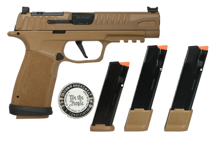 SIG SAUER P365 FUSE 9MM PISTOL 4.3'' BARREL OPTICS READY 4 MAGAZINES - COYOTE TAN